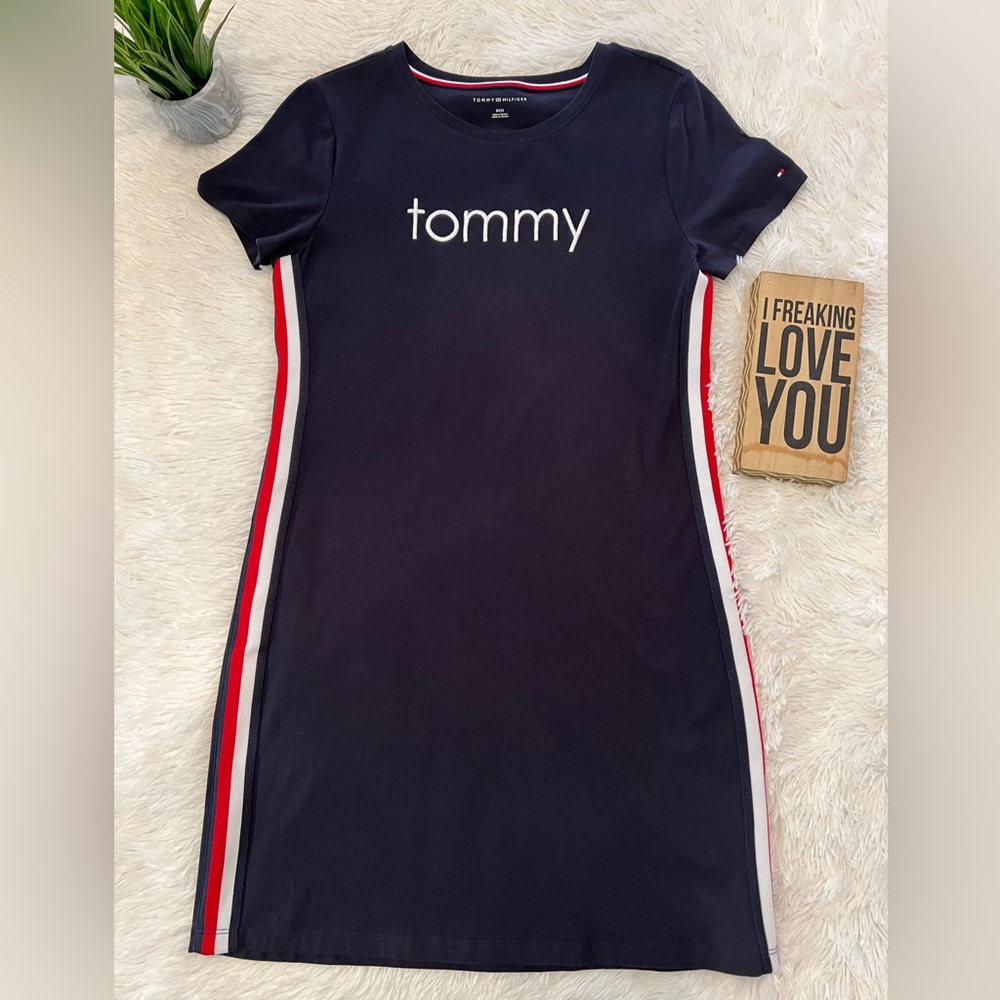 Tommy Hilfiger Women's Tee Dress With Side Stripes